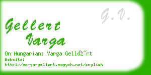 gellert varga business card